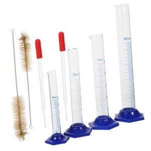 Alipis Éprouvette Graduée Verre Gobelet Doseur Brosses De Nettoyage Pour Éprouvette (Dahlia Oiye, neuf)