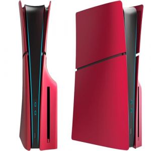 ElitePlay Volcanic Red PS5 Coque de rechange pour Playstation 5 Slim Model Disc Edition Rouge volcanique (ElitePlay, neuf)