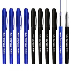 Helix Oxford Curve Lot de 10 stylos à bille Pointe Aiguille 1 mm Encre Noir et Bleu (OMGHC., neuf)