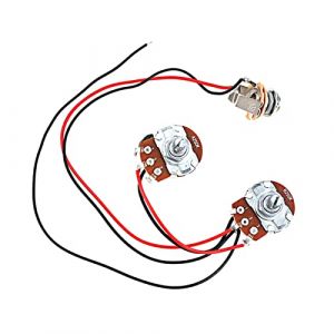 Faisceau de câblage pratique pour basse - Faisceau pré-câblé 250K 1V1T - Pièces pré-câblées pour guitare basse - Faisceau de câblage pré-câblé 250 K 1 v1t pour basse électrique (sitonelectic, neuf)