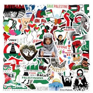AEIXYA Lot de 110 Autocollants Cœur Drapeau Palestinien, Stickers Imperméables et Résistants à la Décoloration pour Décorer Votre Vie, Idéaux pour Ordinateur Portable, Gourde, Coque de Téléphone (weihaizhipengshangmaoyouxiangongsi, neuf)