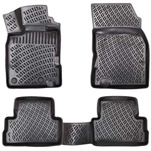 ELMASLINE 3D Tapis de Sol pour Renault Megane 4 &agrave; partir de 2016 | Hayon | Tapis de Voiture en Caoutchouc avec Bords Extra Hauts | Accessoires Auto (herneland, neuf)