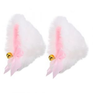 OATIPHO 1 Paire Épingle à Cheveux Oreilles De Chat Clip Sur Les Oreilles De Chat Pour Chat Oreilles De Chat Noir Jolie Oreille De Chat Blanche Douce Imitation Lapin (Tsun Ki-sung, neuf)