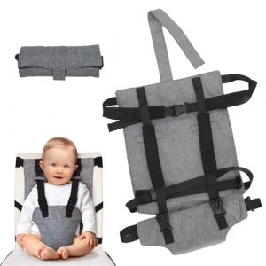 Siège Portable de Voyage Lavable Ceinture de Siège, Ceinture de Sécurité pour Chaise Haute Bébé, Siege Ceinture de Sécurité Bebe Repas, Harnais de Chaise Haute pour Bébé 1-3 Ans pour Maison Restaurant (Kangteni-EU, neuf)