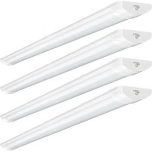 Viugreum 90cm Reglette LED Connectable 4 Pièces, 30W 6500K Blanc Froid Tube Neon Led Barre, Éclairage Plafond Lampe Etanche IP54, Lumiere pour Garage Atelier Bureau Cuisine Cave Intérieur Extérieur (Viugreum-EU, neuf)