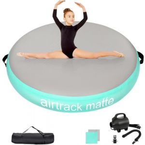 Airspot 20cm haut diam&egrave;tre 100cm coussin gonflable rond,tapis de gymnastique Tapis Entra&icirc;nement epais Tapis de Gym Gonflable Piste Gonflable Tumbling Gymnastique avec Pomp a air (Creality 3D Stores, neuf)