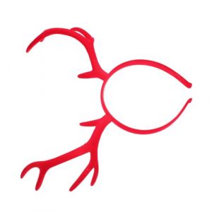 PLAFOPE Accessoires De Cheveux De Noël Casque D'oreilles En Bois De Cerceau De Cheveux De Noël Cerceau De Tête De Bois Bandeau De Réveillon Bandeau De Noël Cotillons De Noël Pvc Rouge (Comexs, neuf)