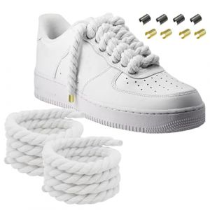 RAXLUPO 1 Paires Lacets corde pour air force 1 avec coton premium Lacets Corde Chunky 8mm et 140cm Lacets Corde air force Lacet Large Rope Laces pour sneakers baskets (WANG  QIANSHENG DE DIAN, neuf)