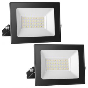 loyal Spot LED 12V DC, 30W Superlight LED Projecteur IP65 étanche, 6000K Blanc froid LED Applique murale extérieure, 3000LM LED Projecteur Idéal pour jardin, cour, terrasse, garage,2-pièces (Zoelight, neuf)