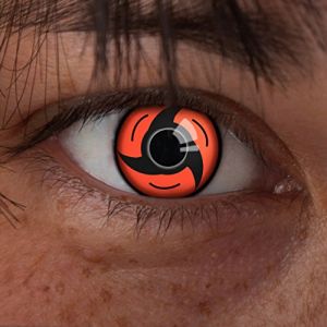 aricona Kontaktlinsen - Sharingan Lentilles de contact Sharingan Uchiha - Lentilles de contact color&eacute;es sans ordonnance pour les cosplay, le carnaval, les f&ecirc;tes costum&eacute;es et les costumes d'Halloween, 2 pi&egrave;ces - sans correction (aricona, neuf)