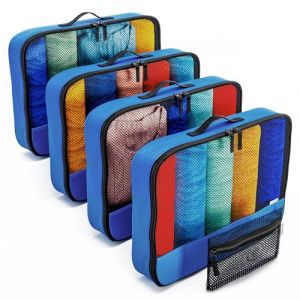 OW-Travel Organisateur de Voyage (Bleu Large) Organisateurs de Sac pour Rangement Valise. Bagage Cube Valise. Pochette Rangement Voyage Un Sac pour Valise. Packing Cubes (One-Wear Store, neuf)