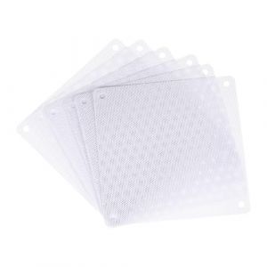 sourcing map 6Pcs Filtre Anti-Poussi&egrave;re pour PC, 120x120 mm, Couvercle en Maille Anti-Poussi&egrave;re en PVC pour Bo&icirc;tier d'Ordinateur, Grilles de Ventilateur pour Haut-Parleurs, Blanc (Weisser Berg, neuf)