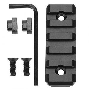 Uadme Rail Picatinn, 5 Fentes Rails Picatinny en Polymèreet, Rail D'airsoft, Rail Picatinny a Visser, Rail Section Accessoires pour système, pour Protège-Mains (OKBY, neuf)