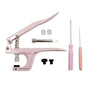 Pinces Pression, Snaps Bouton Pinces, Pinces T5 Bouton, Bouton Vêtements Métal Pince Pinces à Vêtements Pinces à Clipser Vêtements Accessoires DIY Outil de Bricolage pour Faisant (Rose) (JOPPR, neuf)