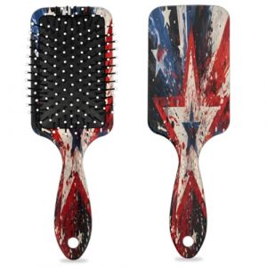 Brosse &agrave; cheveux en plastique avec coussin d'air humide et sec - Motif drapeau am&eacute;ricain - Pour enfants et adultes - Cadeau pour la rentr&eacute;e scolaire - Pour homme et femme (Lucky Betty, neuf)