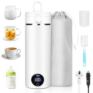 Dreamhigh&reg; Bouilloire De Voyage 450ml, Mini Bouilloire De Voyage 12V & 300W, 6 Temp&eacute;ratures, Avec Filtre &agrave; Th&eacute;, Bouilloires Portable &agrave; Arr&ecirc;t Automatique pour Maison, Voiture, Camion & Camping (pjotrsinternational, neuf)