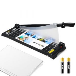 CGOLDENWALL Massicot Industriel A3 avec Positionnement Laser, Capacit&eacute; 10 Feuilles A3-A6 Coupe-Papier Pr&eacute;cision Lourd avec Protection S&eacute;curit&eacute; pour Papier/Photos/Carton (A3) (Cgoldenwall  Store, neuf)