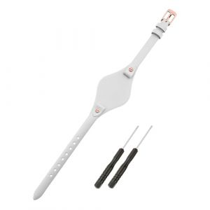 SANDEIN Bracelet de montre compatible avec Fossil - Bracelet de montre en cuir souple de 8 mm pour femme - Pour Fossil ES3077 ES3148 ES3262 et ES4119 ES4176 (blanc + boucle or rose) (yaoanxianmingpuxinbaihuoyouxiangongsio, neuf)