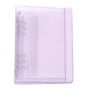 A6 / A5 6 trous coloré PP couverture anneau rond vue classeur dossier pour feuilles mobiles protecteurs/recharge de cahier/bricolage Scrapbooking(Pastel Lilac, A5 Combo) (SHSQDZ, neuf)