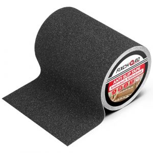 FIXCHORD Bande Antid&eacute;rapante adh&eacute;sive, 5mx150mm Ruban antid&eacute;rapant, int&eacute;rieur/ext&eacute;rieur, Bande Antid&eacute;rapante Escalier pour marches d'escalier, imperm&eacute;able, haute traction, grain 80, noir (HOMMAND EU, neuf)