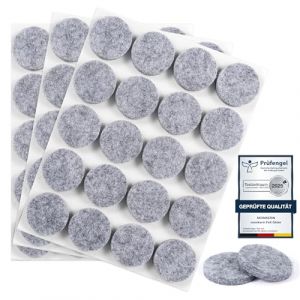 moinkerin Patins en Feutremoinkerin 60 Pièces Patins en Feutre 25mm Patins pour Meubles Patin Chaise Épaisseur 5 mm pour Les Pieds de Meubles, Les Pieds de Chaises, Les Sols en Bois Dur (Gris, 25mm) (moinkerin, neuf)