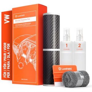 Luxshield Protection Seuil de Porte Voiture Carrosserie pour VW Tiguan 3 (III) CT I 2024-2025 - Accessoire pour Auto - Anti Rayure Stickers Carbone Noir (Protect & Shine, neuf)