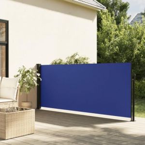 Festnight Auvent lat&eacute;ral r&eacute;tractable 120x600 cm Store Brise Vue Jardin Retractable Store lat&eacute;ral Enroulable Brise Soleil Paravent Exterieur Opaque-Bleu-120 x 600 cm (yeyetee, neuf)