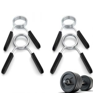 Pince Haltere, 4 Pcs Pinces à Ressort pour Haltères, Colliers à ressort 28/30 mm, Pince Clips pour haltère et barres standard, montage rapide - Stop Disques pour Haltérophilie, Fitness, Musculation (UAB WSVLKE LT, neuf)