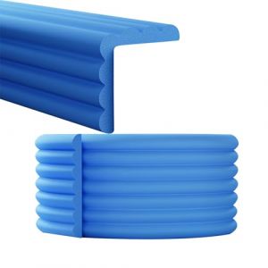 BVDHASDBT Bande de protection large pour enfants - Protection pour bords de table en verre - Pour coins de meubles - Coussin de protection en mousse (bleu, 2 m) (XIAOXUESELL, neuf)
