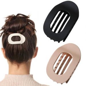 Pince à Cheveux Plate, Barettes Cheveux Femme, Pince à Cheveux Bec De Canard, Pince Plate Pour Cheveux, Pince Cheveux Femme Plate, Pinces à Cheveux Au Design Courbé, Pince Cheveux Forte Tenue (B+D) (sSaangiAO, neuf)