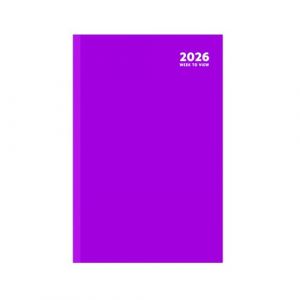 Sixstore Agenda semainier 2026, format A4, couleur tendance, format A4, planificateur annuel WTV avec ruban marque-page, violet (sixstore fr, neuf)