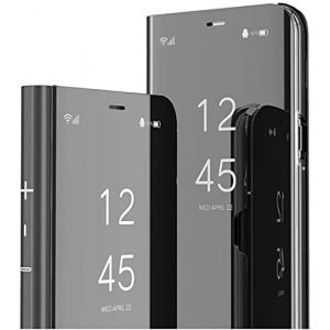 SIYOPINPFY Compatible avec Samsung Galaxy S9 + Plus Housse Coque Etui &agrave; Rabat, Luxueux Makeup Miroir Smart View Standing b&eacute;quille 360&deg; Protecteur Coque pour Samsung Galaxy S9 + Plus, Mirror Black (SIYOPINPFY, neuf)