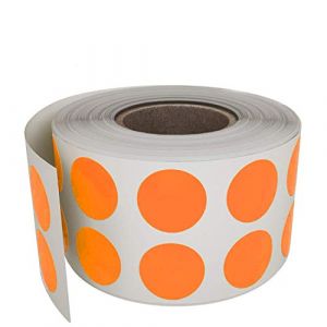 Royal Green Rouleaux D&rsquo;&Eacute;tiquettes Autocollantes Rondes Orange 1.3 cm (13mm) 1 Rouleau Paquet De 1080 Stickers (RoyalGreenMarketEU, neuf)