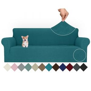 Ystyle Extensible Housse Canapé 4 Places, Universelle Housse De Canapé avec Accoudoirs, Housse Protection Canapém, Sofa Cover Antidérapante, Couvre Canapé pour Chiens Chats Animaux, Vert Foncé (YSTYLE HOME, neuf)