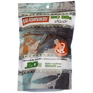 Sachet DE 3200 Billes Bio DEGRADABLES Blanches DE 0,20G Kalashnikov 123600 Airsoft (THE REPLICANT, neuf)