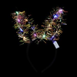 CRILSTYLEO 5 Pièces bande de cheveux à paillettes led light strip bunny ears hair charms bandeau lumineux cerceau de cheveux LED bandeaux lumineux LED bandes de cheveux de fête Black (Yolena, neuf)