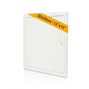 Proxinova Trappe de Visite Métallique 300x300 mm, Trappe Laquée Blanche Résistant pour Extérieur, Trappe pour Comble, Plafond, Baignoire, boîtes à fusibles, Dissimule les fils et les tuyaux (Proxinova | Neulabs, neuf)