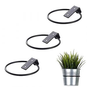ZhengZ Lot de 3 Supports Muraux en Fer pour Pots de Fleurs,Support de Pot de Fleur Pliable en Métal, Mur de Support de Pot de Fleur Extérieur de Jardin à la Maison (4 inch) (sihuiouzhou, neuf)