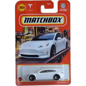 Matchbox Tesla Model 3, Blanc 53/100 (Ribbon House, neuf)
