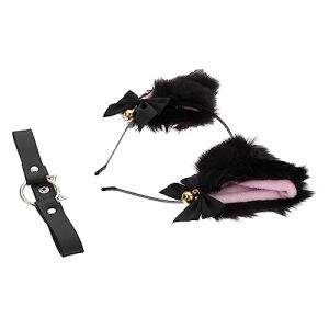 OATIPHO 1Ensemble Bandeau Oreilles de Chat et Collier Cosplay Accessoire de Costume pour Fête Déguisement et Halloween pour Jeux de Rôle et Originaux (Tsun Ki-sung, neuf)