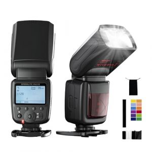 PHOTOOLEX LCD Flash Speedlite pour Canon Nikon Sony Panasonic Olympus Fujifilm Pentax Sigma Minolta Leica et d'autres SLR DSLR Cam&eacute;ras SLR Film et Appareil Photo Num&eacute;rique avec Seul Contact Sabot (OOKi Electronic, neuf)