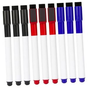 JOINPAYA Lot de 9 Feutres Effa&ccedil;ables &agrave; Sec Magn&eacute;tiques Multicolores pour Tableau Blanc Petits Marqueurs pour Salle de Classe et Bureau Stylos L&eacute;gers et Portables (Leasndao, neuf)