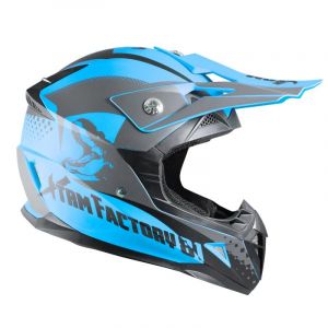 Casque Enfant Moto et Quad &ndash; Bleu - Taille 47 &agrave; 54 cm (4 &agrave; 12 Ans) - Casque Enfant homologu&eacute; CE (ECE/22-06), Protection S&eacute;curis&eacute;e et Confortable pour Enfants - Casque int&eacute;gral (S 47-48cm) (XTRM 81, neuf)