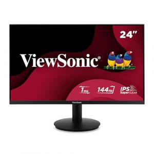 ViewSonic VA24G1-H &Eacute;cran PC Pouces 1080p Full HD 144 Hz, 1 ms MPRT, IPS, HDM1, VGA, Moniteur 24 Pouces pour la Maison et Le Bureau, sans Scintillement (ViewSonic Europe, neuf)