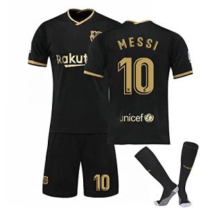 Maillot Barcelone Enfant de Foot Retro Soccer Jersey, 10 Maillot Classique, Ensemble Barca Enfant et Adultes, Garçon Vêtements de Football Extérieur Tshirt, Short avec Chaussette (FTRGHNY, neuf)