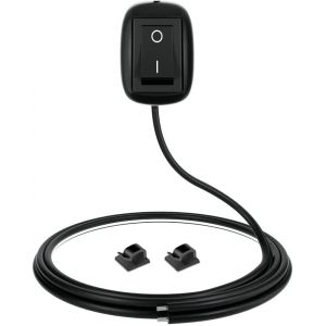 Gebildet 12V-230V/10A Type de Pâte Momentané Interrupteur à Bouton, Interrupteur en Forme de Goutte d'eau, Utilisé pour les Phares Antibrouillard, les Néons, la Barre Lumineuse(avec Clips de Câble) (Gebildet-FR, neuf)