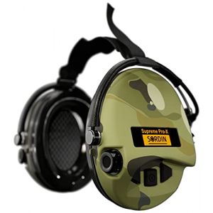 Sordin Pro X Neckband Casques Antibruit Électroniques à Forte Atténuation - 76302-X-06-G-S - Protection Auditive - Coussins en Gel - Coques d'oreilles Camouflage - Idéal pour la Chasse ou Le Tir (ACE-Europe, neuf)