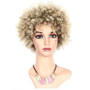 Naturelle Perruque Perruques afro courtes moelleuses crépues cheveux bouclés perruques noires pour femmes noires perruques afro bouclées perruques douces rebondissantes Cheveux Naturel (yizhishizizaichuangtou, neuf)