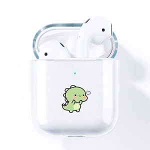 AKABEILA Coque AirPods Case, Compatible avec AirPods 2 & 1 Coques Silicone Transparente Housse Protection Etui Coque AirPods Case Coque (LED Avant Visible) AirPod Etui Motifs Mignons, Dinosaures (AKABEILA, neuf)