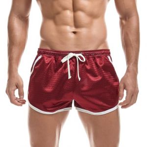 AIMPACT Sexy Shorts Hommes Lounge Pyjamas Gay Boxers Shorts Funny Party Short Shorts(Rouge XL) (AIMPACT Trekker, neuf)